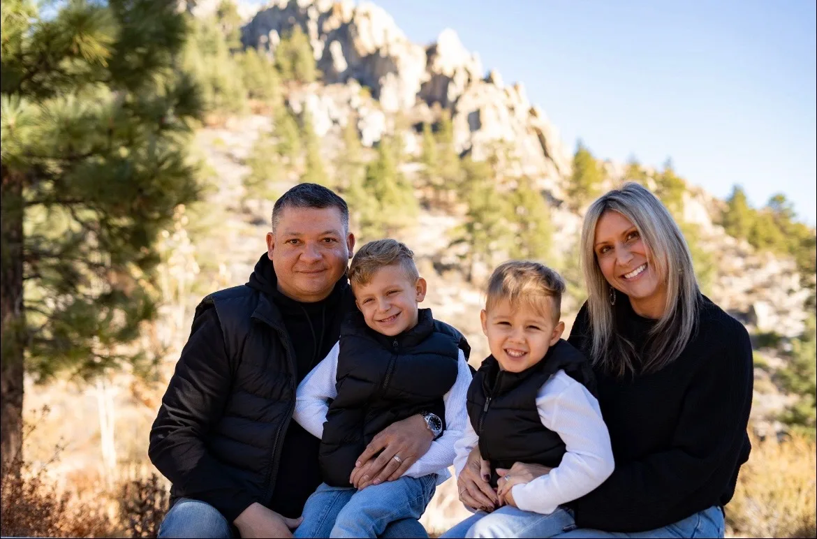 Chris and his family in Lake Tahoe