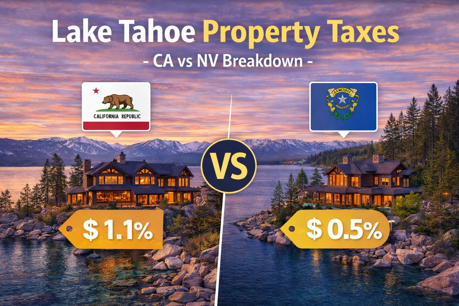lake tahoe property taxes ca vs nv