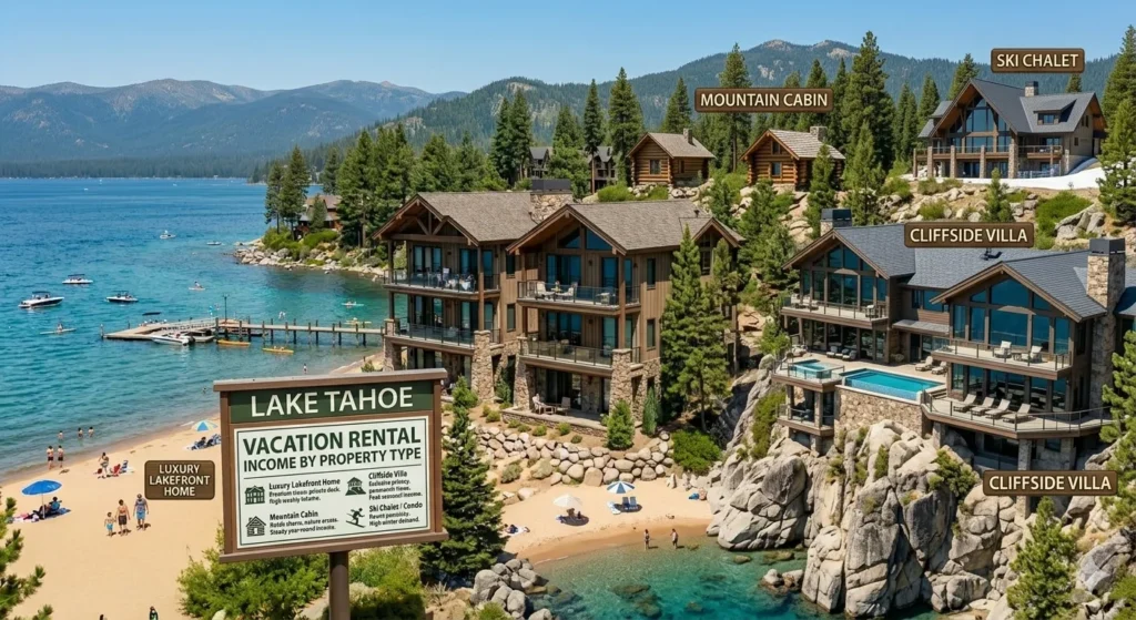 Lake Tahoe Vacation Rental Income by Property Type